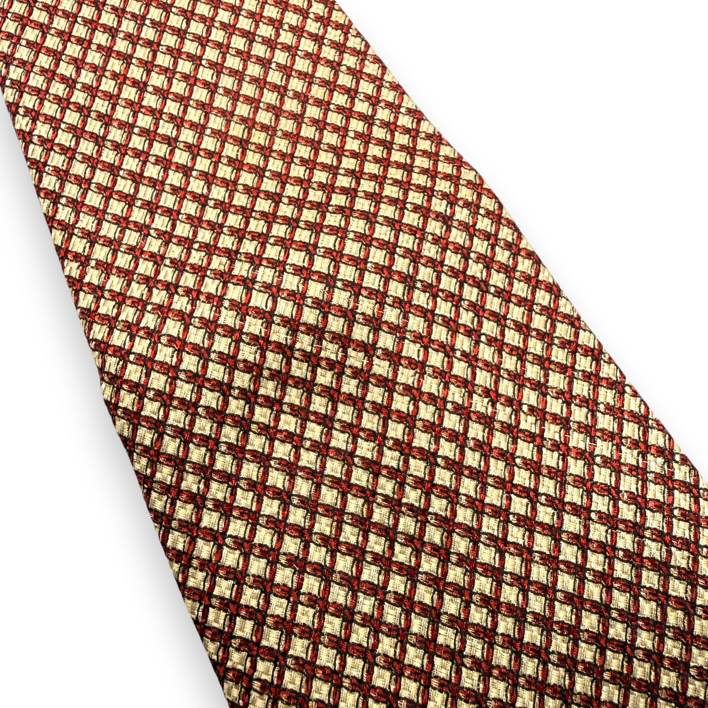 【7666】良品！ダンヒル　ネクタイ　レッド系