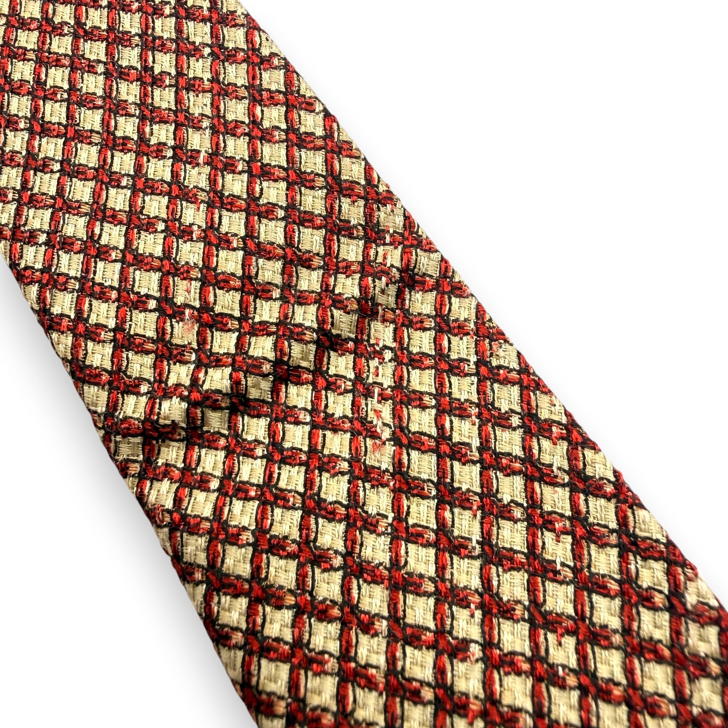 【7666】良品！ダンヒル　ネクタイ　レッド系