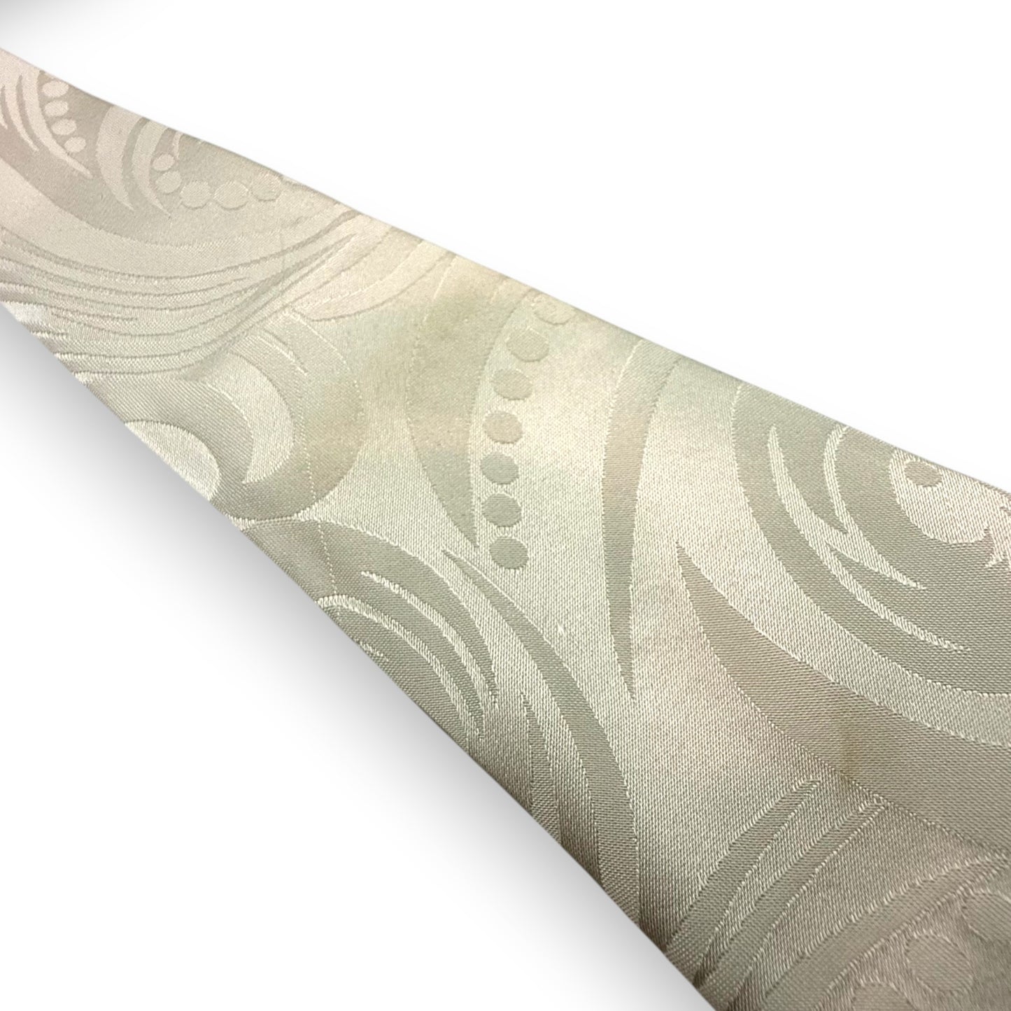 【7661】良品！カルヴェン　ネクタイ　ホワイト系