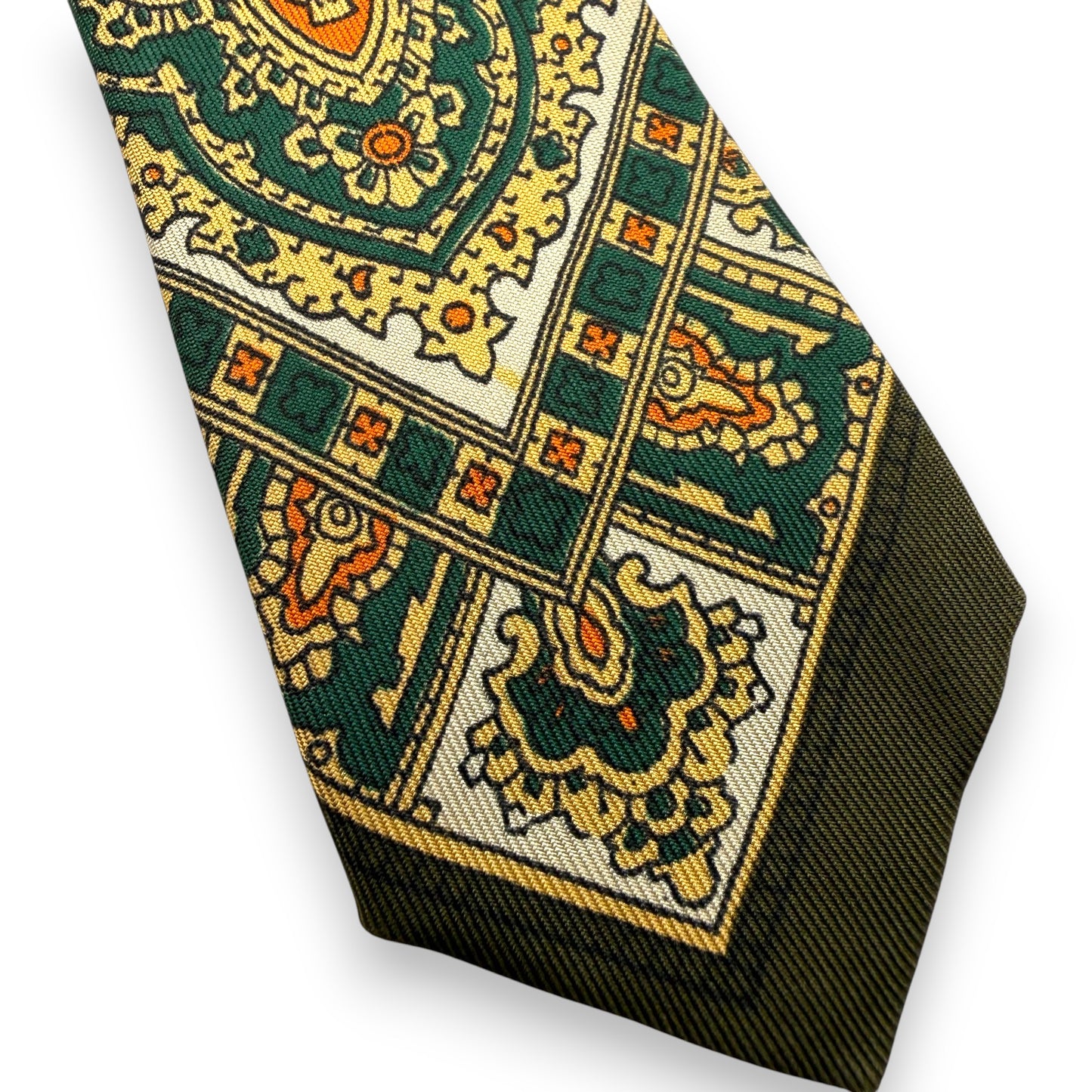 【7659】良品！ピエールカルダン　ネクタイ　グリーン系