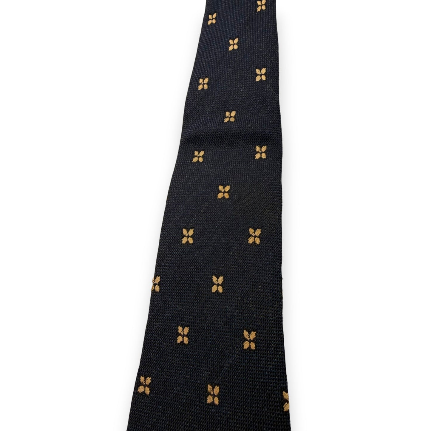 【7625】良品！ダンヒル　ネクタイ　ネイビー系　花柄