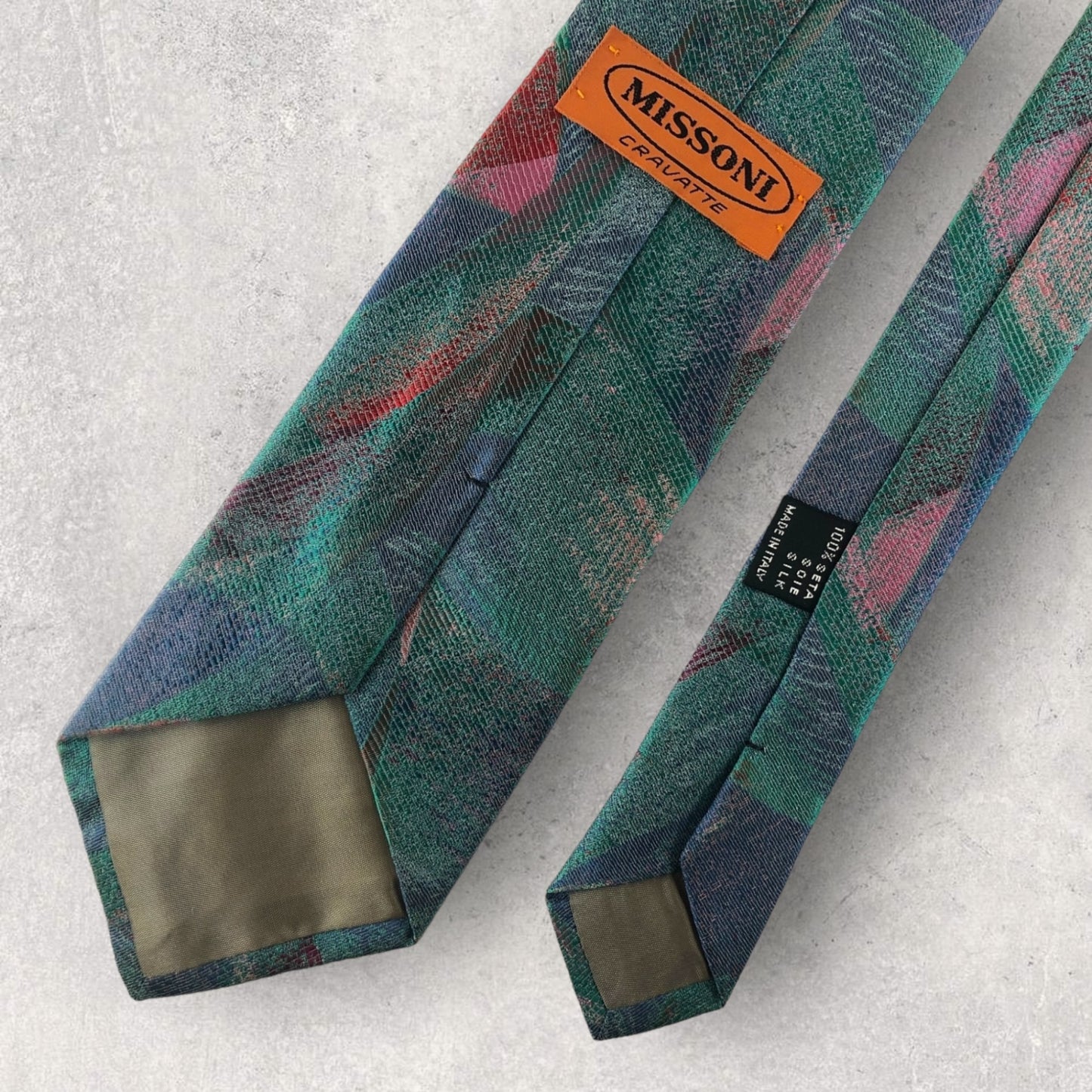 【6007】美品！ミッソーニ　ネクタイ　グリーン系