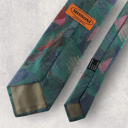 【6007】美品！ミッソーニ　ネクタイ　グリーン系