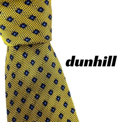 【3397】美品！dunhill ダンヒル　ネクタイ　ゴールド系.
