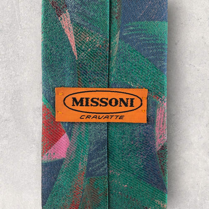 【6007】美品！ミッソーニ　ネクタイ　グリーン系