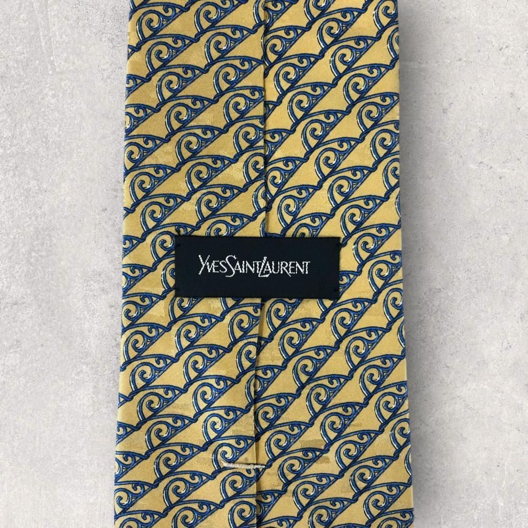 【5976】美品！イヴ・サンローラン　ネクタイ　ゴールド系.