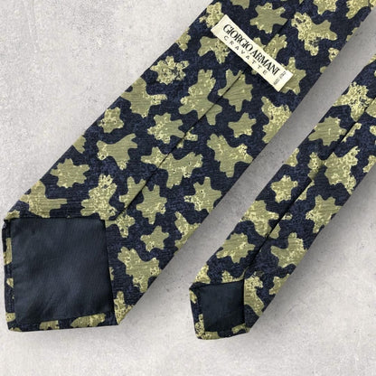 【5917】良品！ジョージアルマーニ　ネクタイ　ブルー系