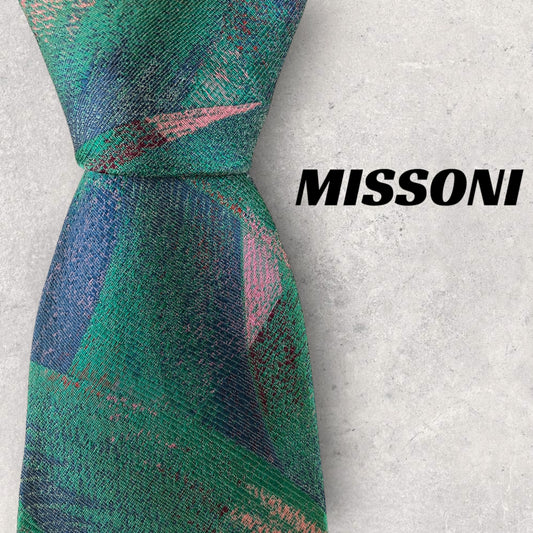 [6007] Beautiful item! Missoni necktie in green 