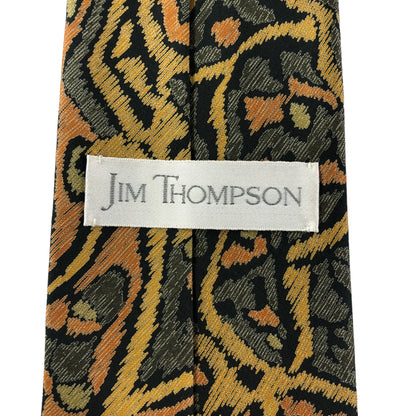 [6122] Good quality! Jim Thompson tie, all-over pattern, black base 
