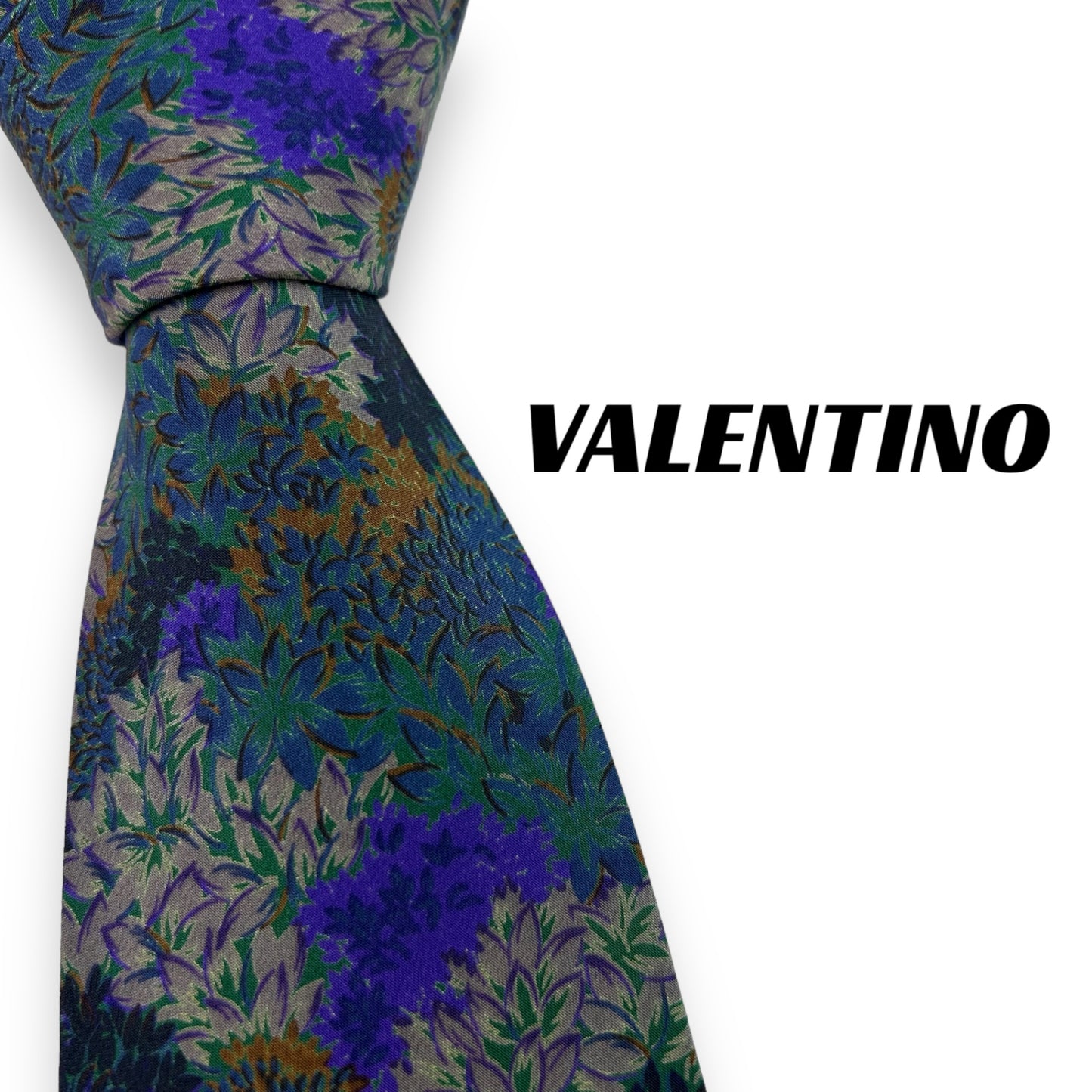[6135] Beautiful item! Valentino Garavani tie, all-over pattern, blue 