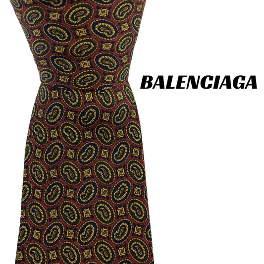 [6079] Good quality! Balenciaga tie in maroon 
