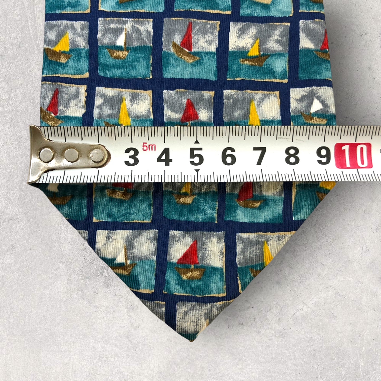 [5331] Beautiful item! Dunhill tie with yacht pattern 