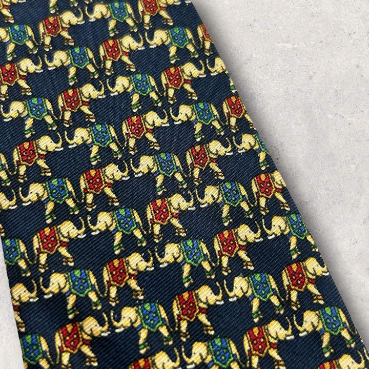 [4263] Good product! Brooks Brothers (basic) Necktie Elephant Pattern