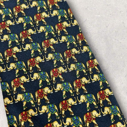 [4263] Good product! Brooks Brothers (basic) Necktie Elephant Pattern