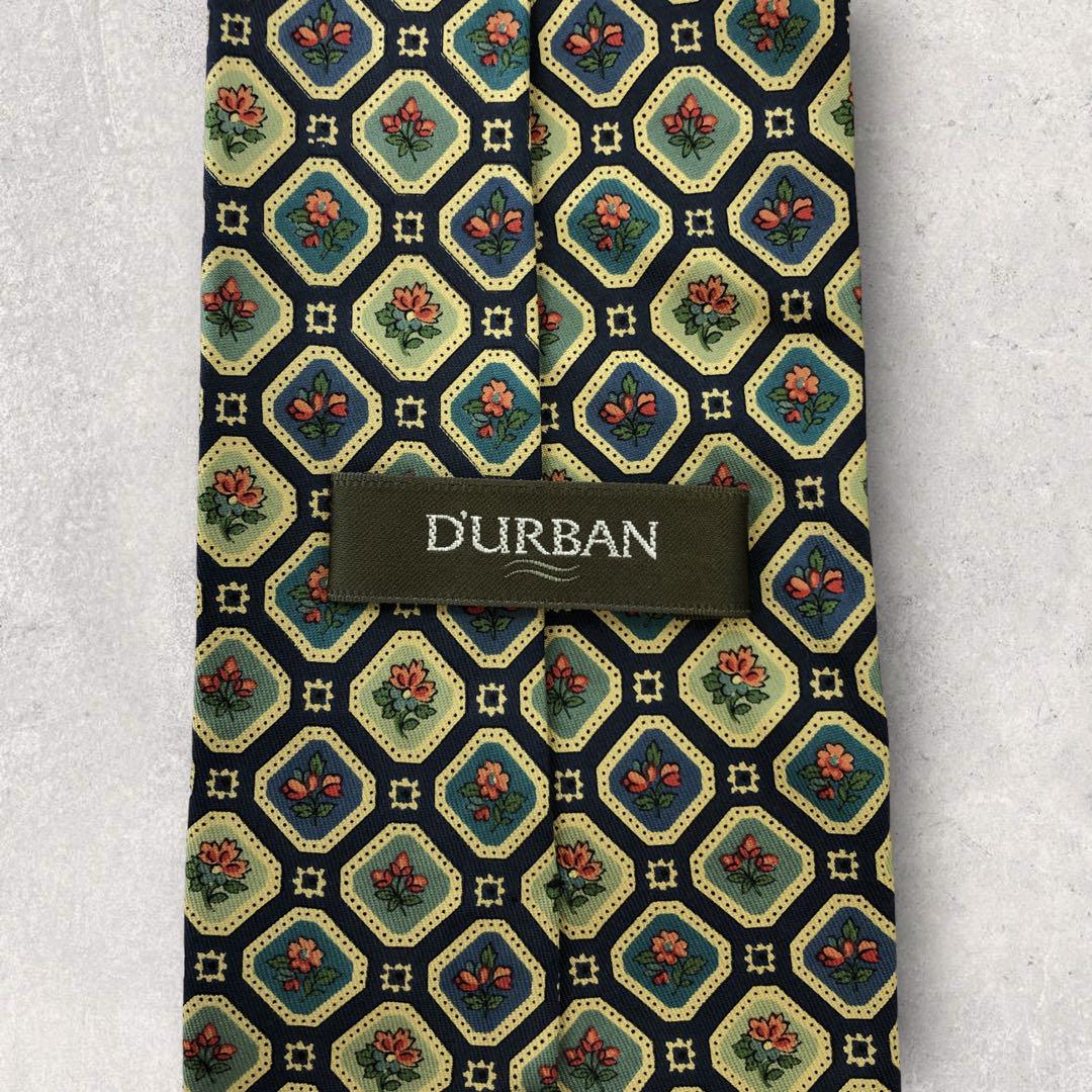 [4618] Beautiful item! DURBAN tie with floral pattern 