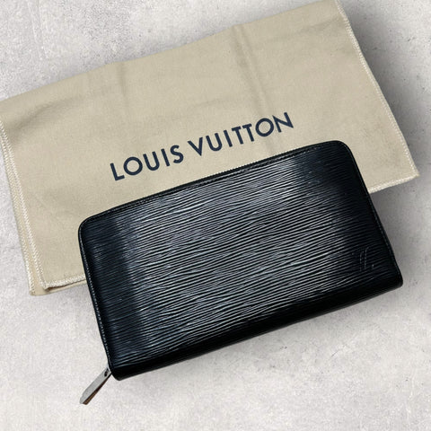 【良品】LOUIS VUITTON　エピ　長財布　ラウンドジップ　ブラック