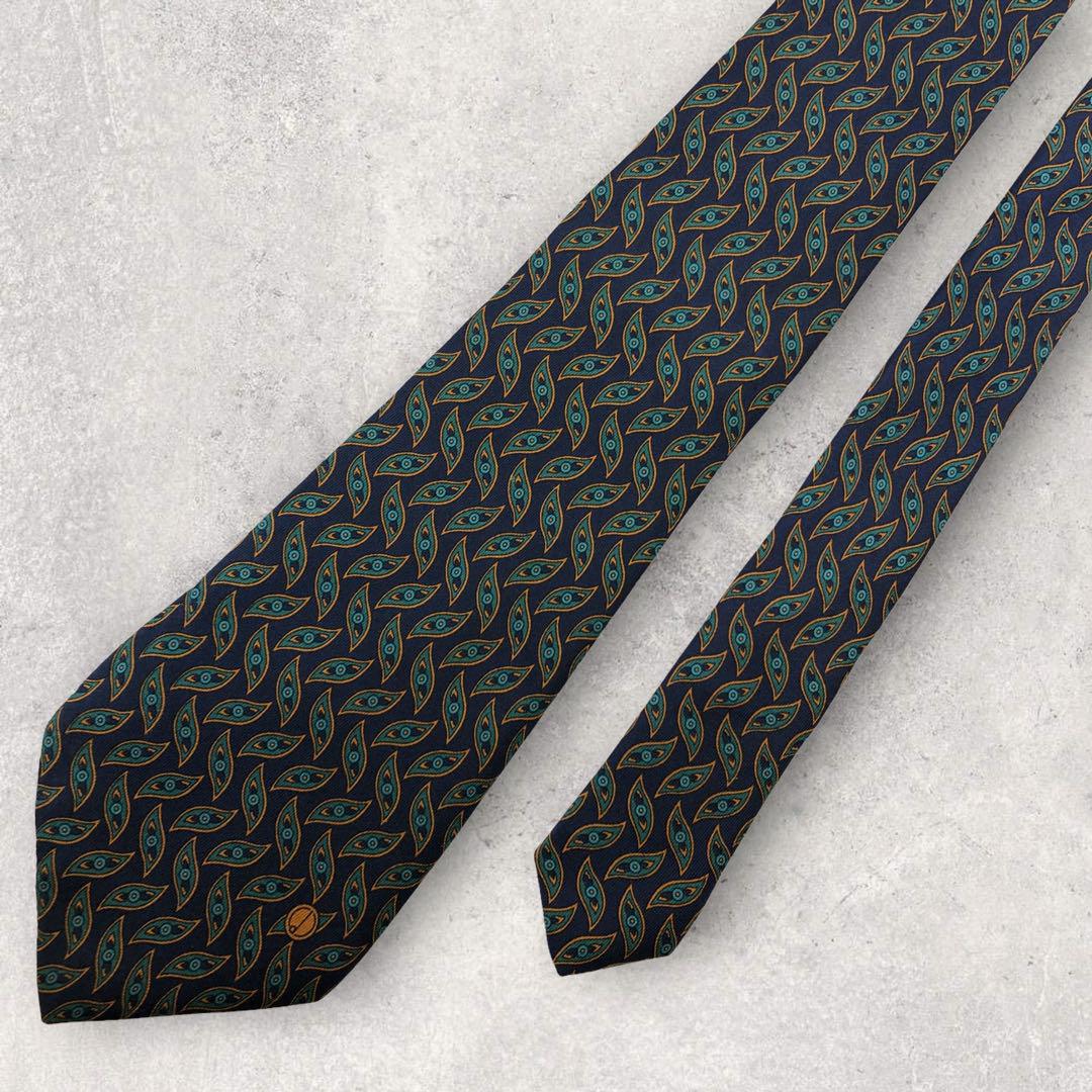 [4538] Beautiful item! Dunhill tie, navy 