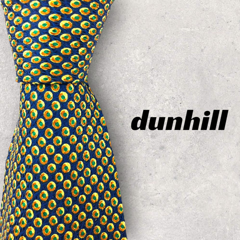 【2714】良品！dunhill ダンヒル　ネクタイ　ブルー系