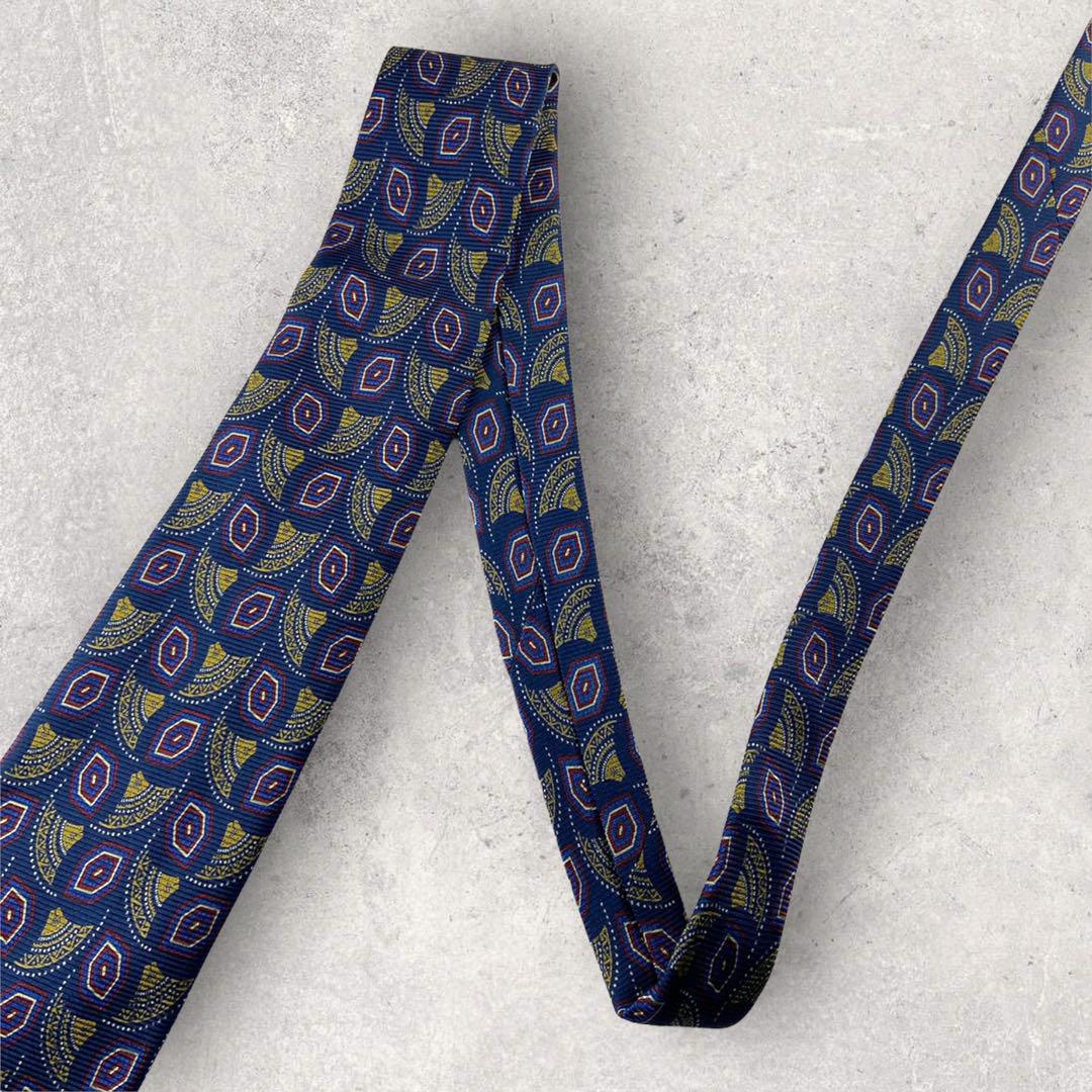 [4340] Beautiful item! LANVIN necktie, blue 
