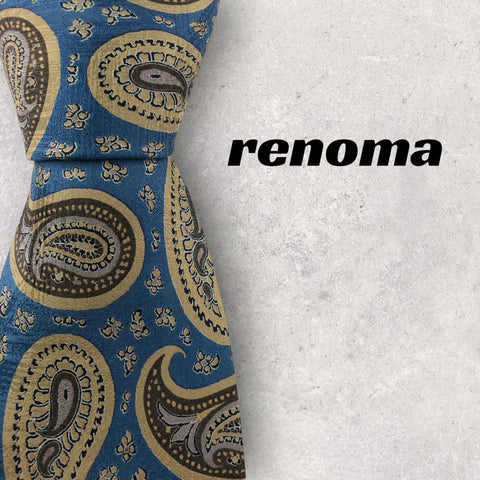 【5523】美品！renoma　レノマ　ネクタイ　ペイズリー柄