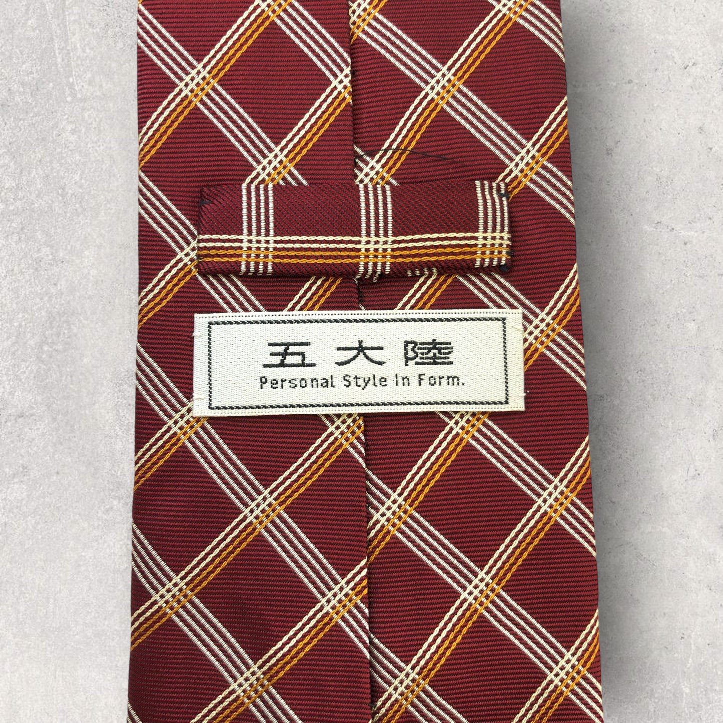 [4990] Beautiful item! Gotairiku necktie, red, check pattern 