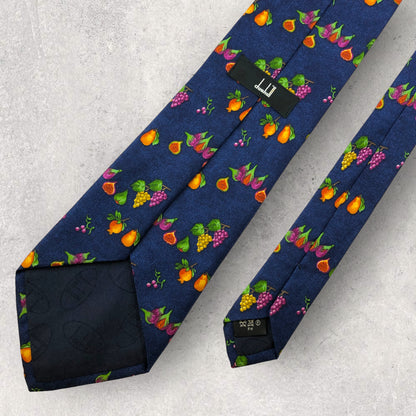 [5574] Beautiful item! Dunhill tie, navy 