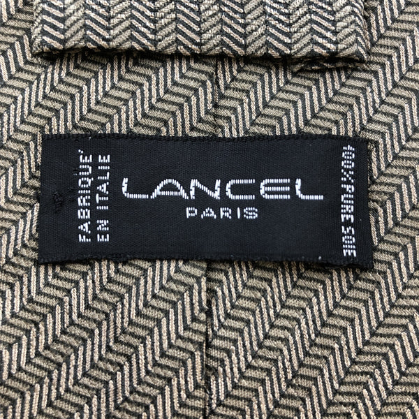 【2839】良品！LANCEL ランセル　ネクタイ　カーキ系