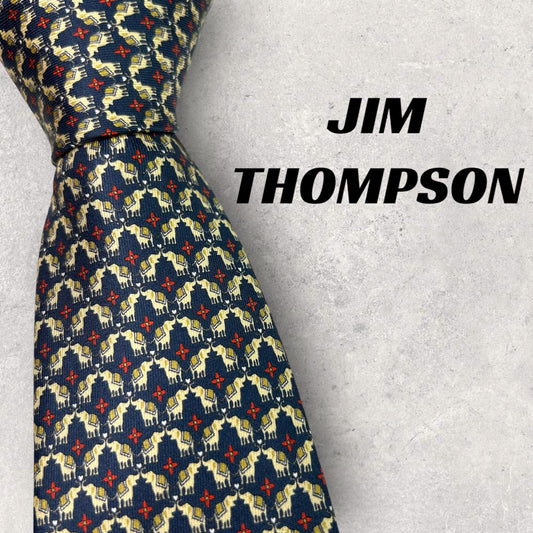 [5897] Beautiful item! Jim Thompson tie, navy 