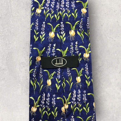 [4950] Beautiful item! Dunhill tie, blue, bulb pattern 