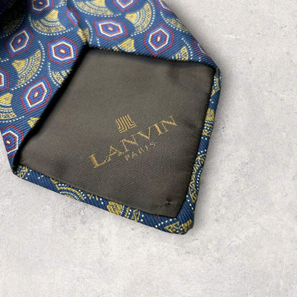 [4340] Beautiful item! LANVIN necktie, blue 