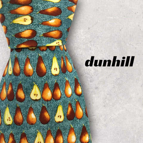 【4365】良品！dunhill ダンヒル　ネクタイ　グリーン系