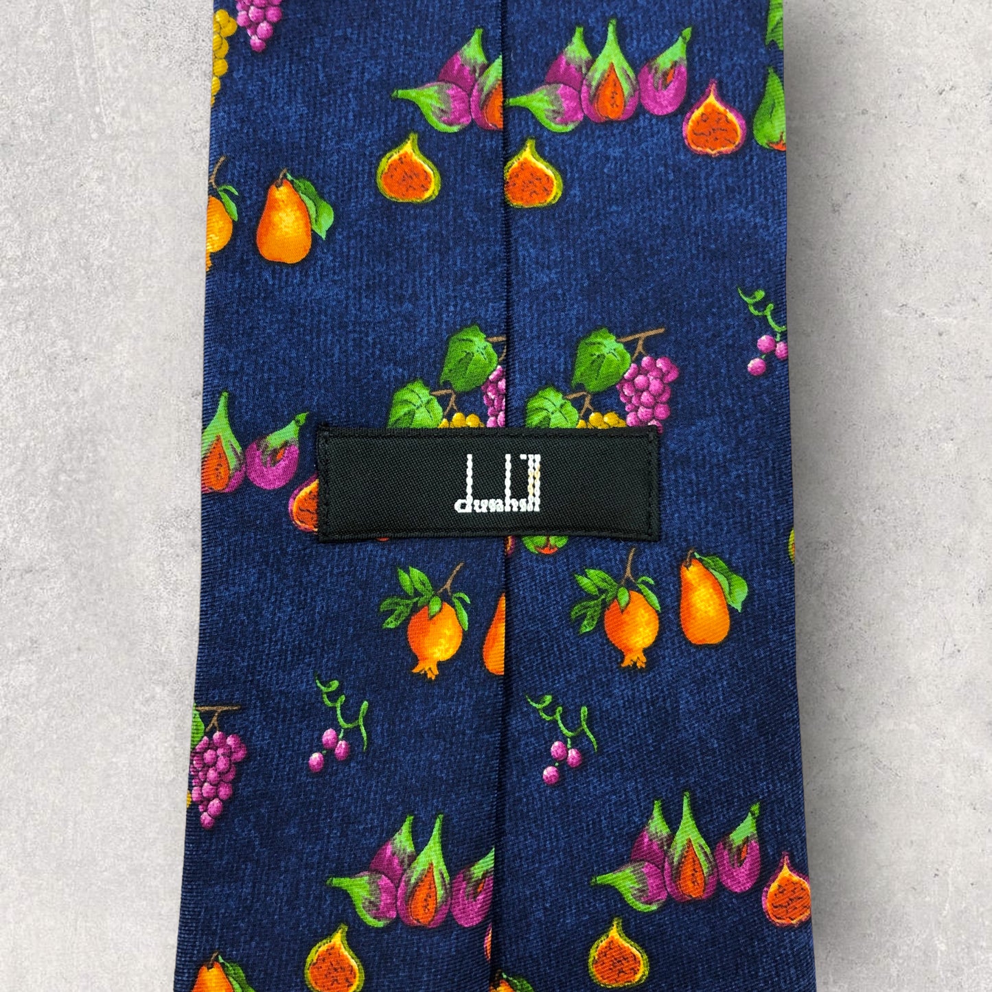 [5574] Beautiful item! Dunhill tie, navy 