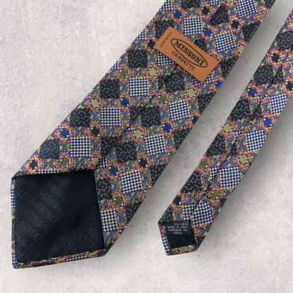 [5482] Beautiful item! Missoni tie, blue 