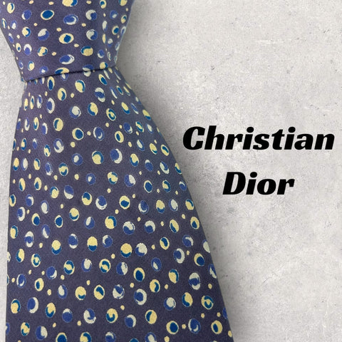 【5826】良品！Christian Dior　ネクタイ　薄ブルー系