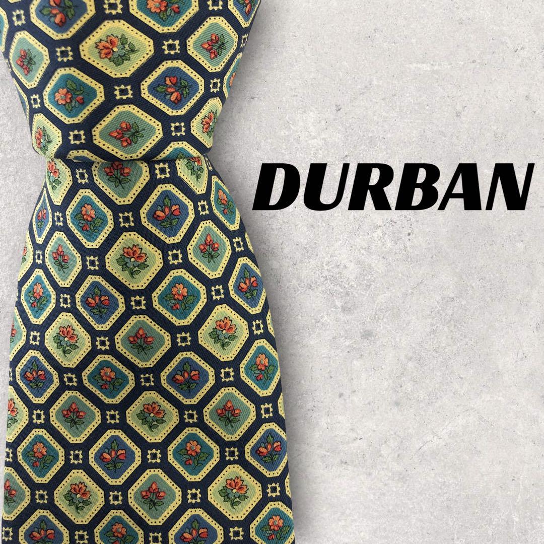 [4618] Beautiful item! DURBAN tie with floral pattern 