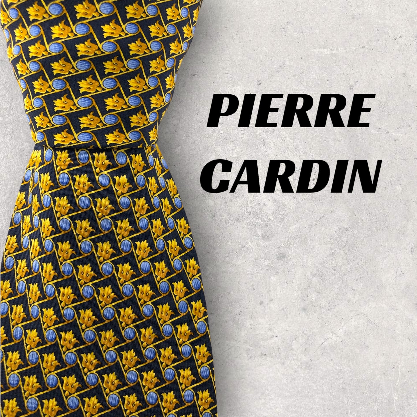 [5512] Good quality! Pierre Cardin tie, navy 