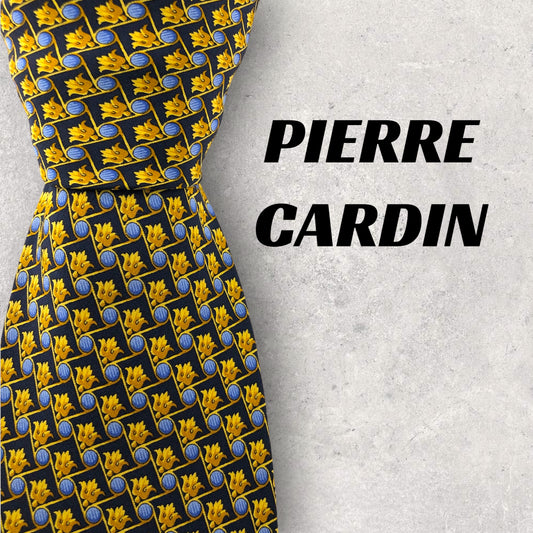 [5512] Good quality! Pierre Cardin tie, navy 