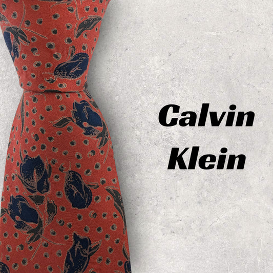 [5357] Beautiful item! Calvin Klein necktie in red 