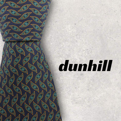 [4538] Beautiful item! Dunhill tie, navy 