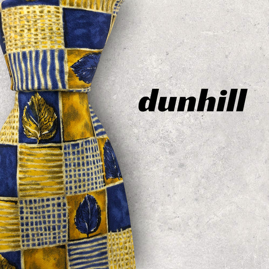 [5549] Good condition! Dunhill tie, yellow 