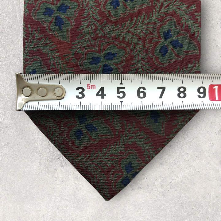 [3885] Good product! Ermenegildo Zegna necktie red system all over pattern
