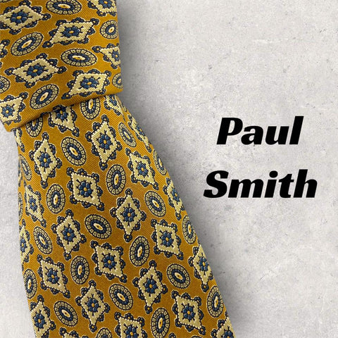 【5030】良品！ポールスミス　ネクタイ　黄土色