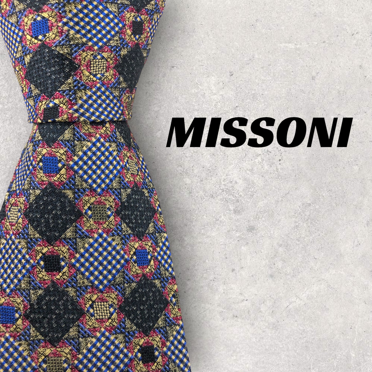[5482] Beautiful item! Missoni tie, blue 
