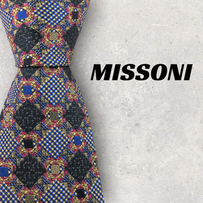 [5482] Beautiful item! Missoni tie, blue 