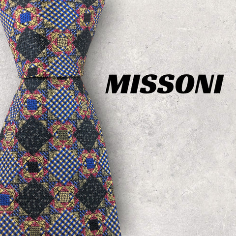 【5482】美品！MISSONI　ネクタイ　ブルー系