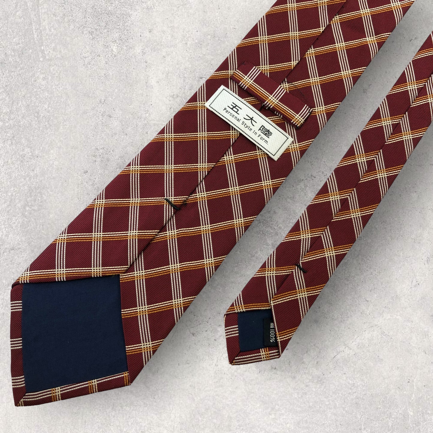 [4990] Beautiful item! Gotairiku necktie, red, check pattern 