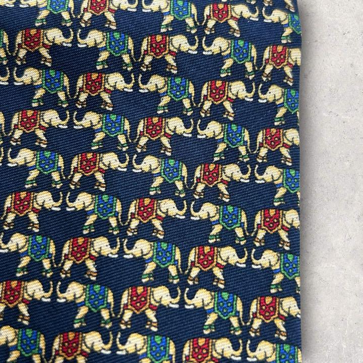 [4263] Good product! Brooks Brothers (basic) Necktie Elephant Pattern