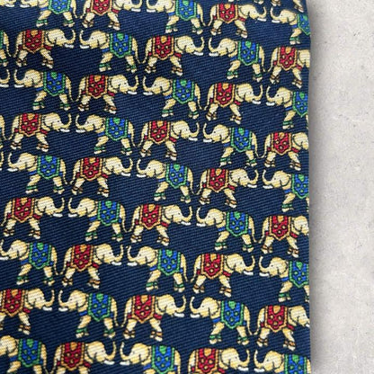 [4263] Good product! Brooks Brothers (basic) Necktie Elephant Pattern