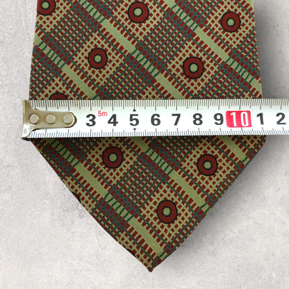 [5209] Good quality! Yves Saint Laurent tie, khaki, big size 