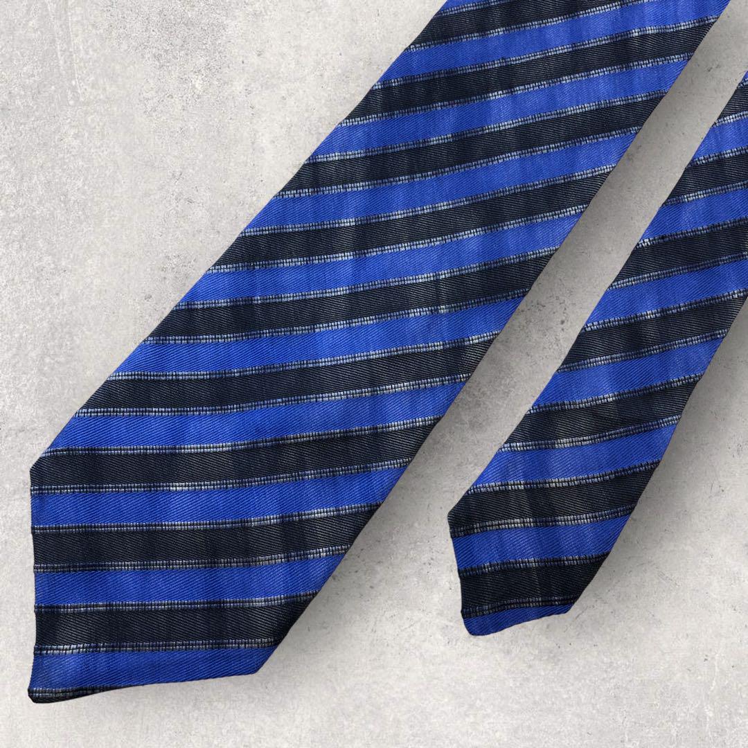 [4977] Good quality! KENZO tie, blue stripes 